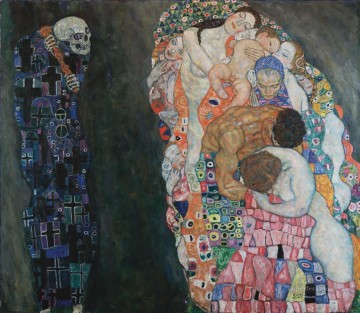 klimt kiss Painting - Death and Life Gustav Klimt